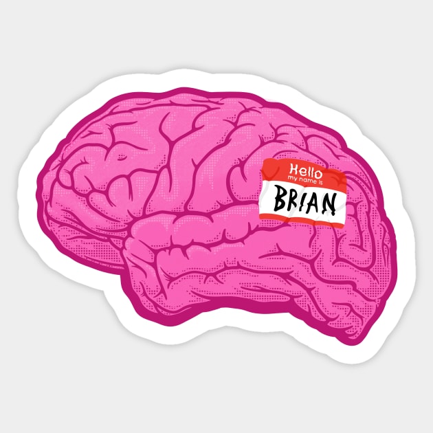 Brian Brain Sticker by gubbydesign